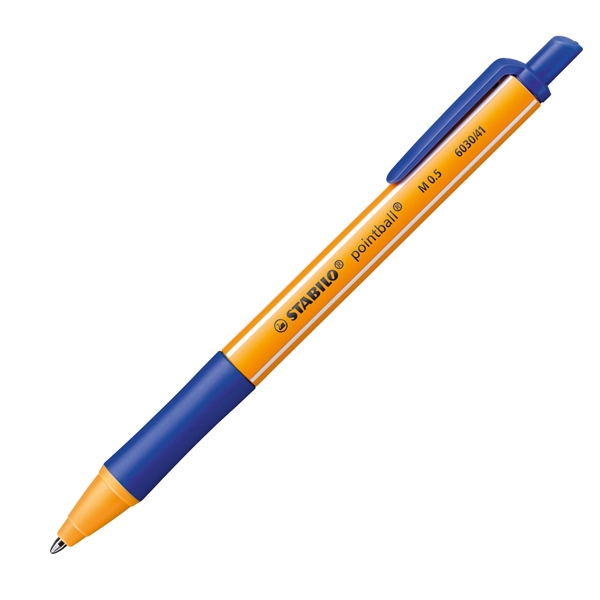 Penna a sfera a scatto POINTBALL(R) GREEN STABILO 0,5mm blu