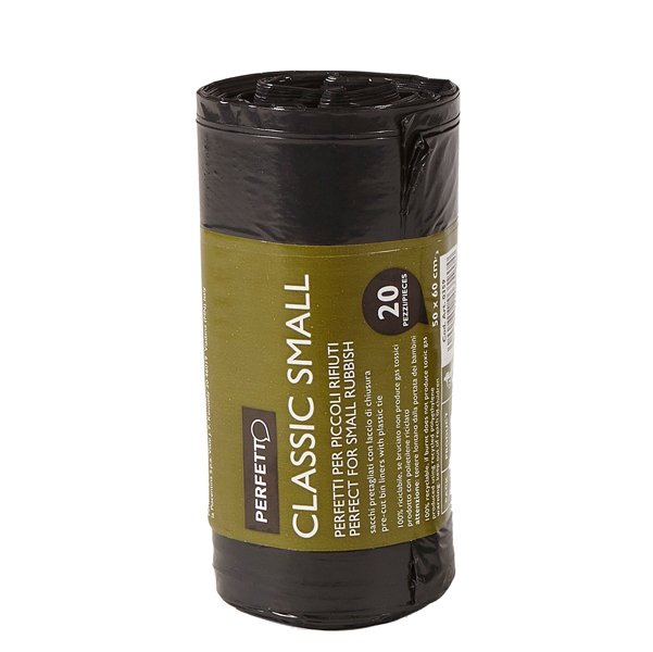 20 SACCHI RIFIUTI 50X60CM-30Lt 10µ NERO Classic