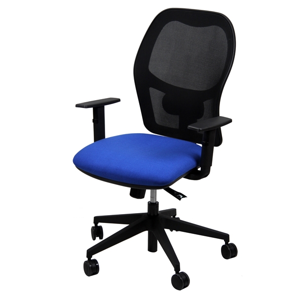 POLTRONA SEMIDIREZIONALE Hubble BLU C/BRACC.