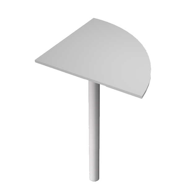 ANGOLARE 90' GRIGIO + GAMBA SUPPORTO x SCRIVANIE EASY