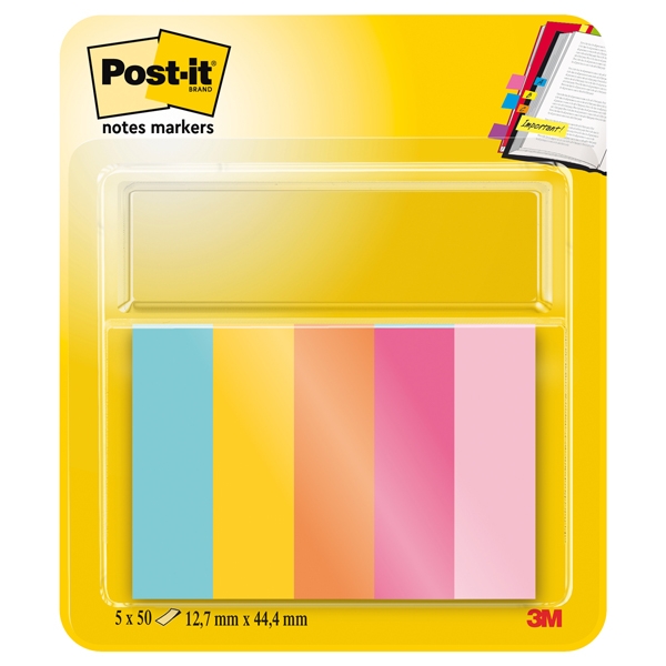 SEGNAPAGINA Post-it(R) 670-5JA-EU 250FG in 5COLORI INDEX 12,7x44mm in CARTA