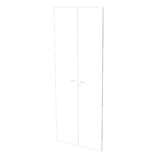 COPPIA ANTE in MELAMIN. x libreria alta L76cm BIANCO