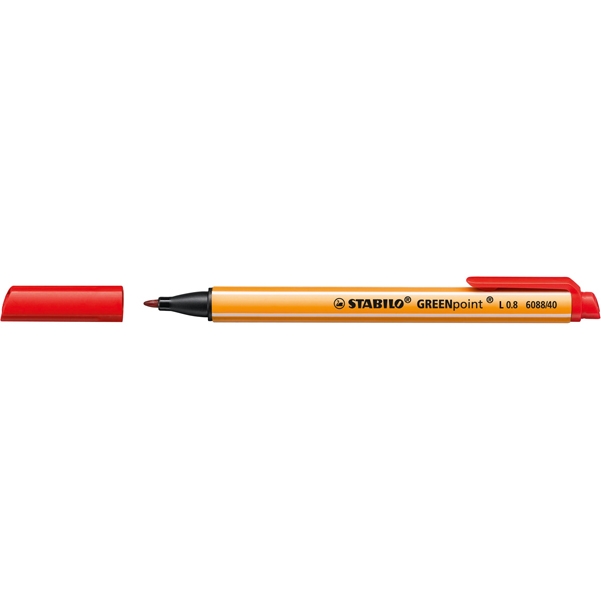 Pennarello GREENPOINT(R) 0.8mm STABILO ROSSO