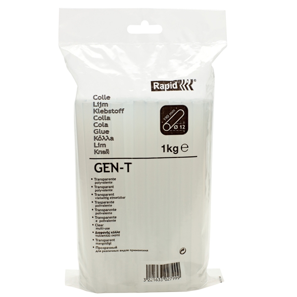COLLA TERMOFUSIBILE 19cm diam.12mm 1Kg TRASPARENTE