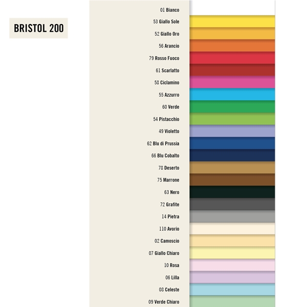 Conf.25 cartoncino Bristol Color 200gr 50x70cm avorio 110 Favini