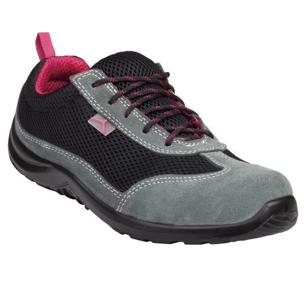 Calzatura di sicurezza Como S1P SRC Grgio/Fucsia N'37