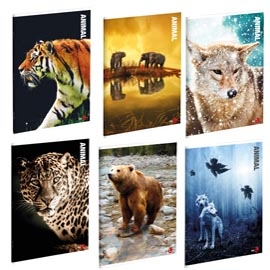 Maxiquaderno A4 40fg+2 80gr 1rigo c/margine Animal BM
