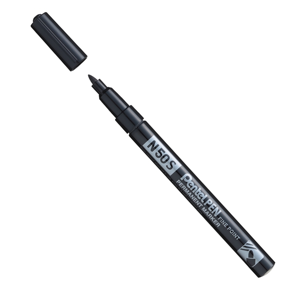 Marcatore N50 slim nero p.tonda 3,18mm Pentel