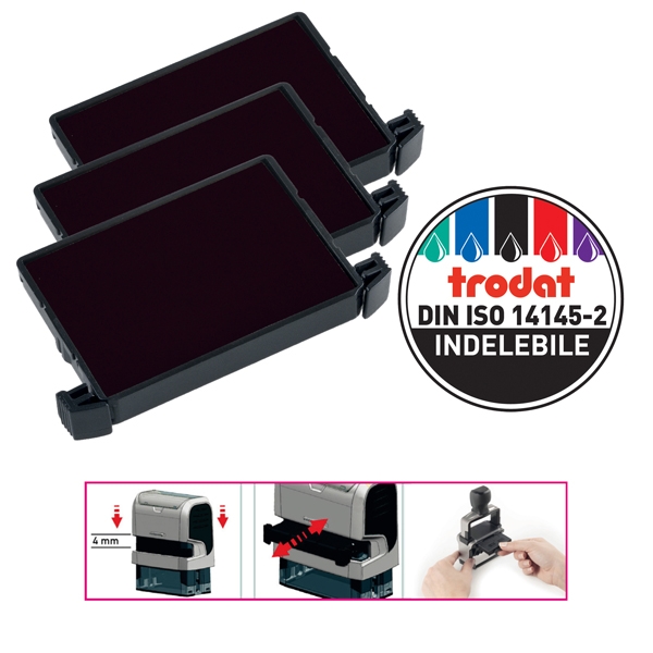 Blister da 3 tamponi 6/4750 nero Trodat