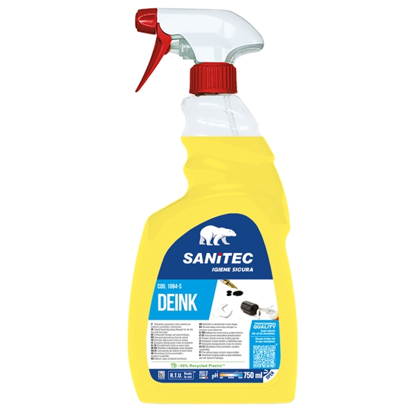 Detergente / Sgrassante a base solvente DEINK trigger 750 ml SANITEC