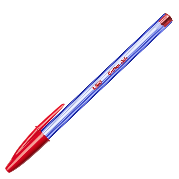Scatola 50 penna sfera CRISTAL(R) SOFT 1,2mm rosso BIC(R)