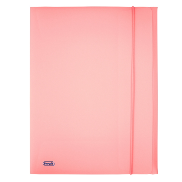 Cartella 3L c/elastico PPL PSTEL rosa f.to utile 24x33cm Favorit
