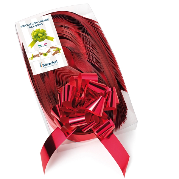 30 nastri strip metal 6870 31mm-diam.13cm colore rosso 07 Brizzolari