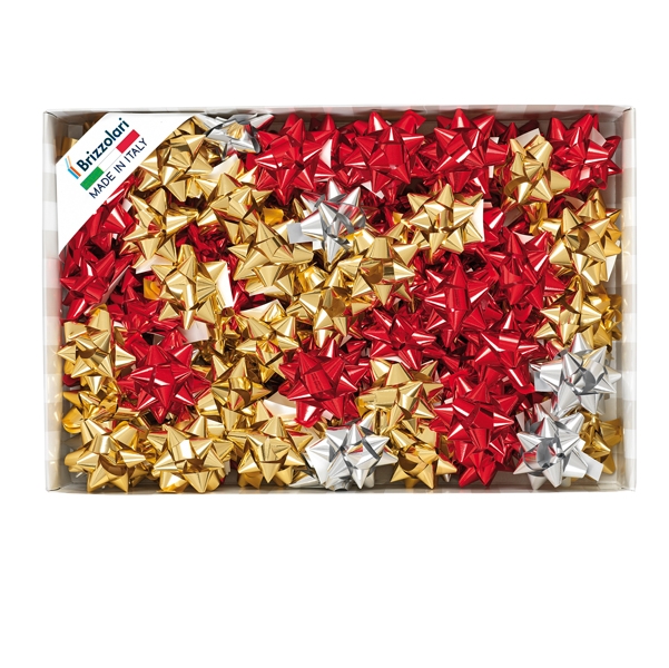 100 stelle nastro metal 6870 14mmxdiam.6,5cm colori assortiti Brizzolari
