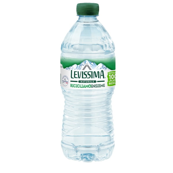 Acqua naturale bottiglia PET 100 ricicla