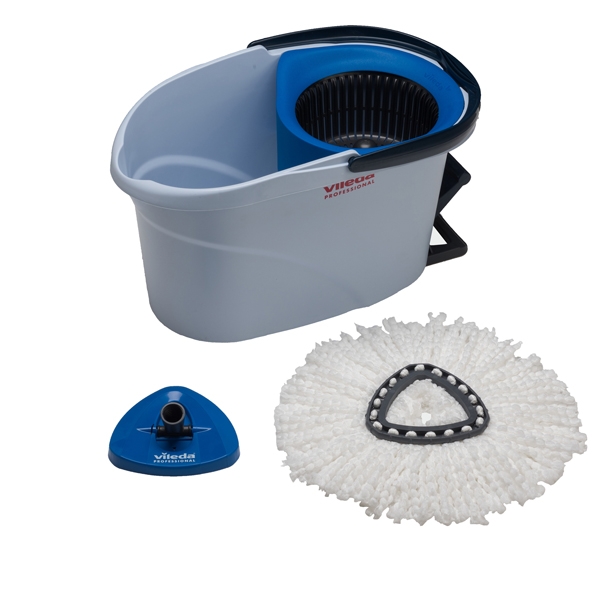 Kit sistema di pulizia UltraSpin Mini Vileda Professional (secchio, strizzatore, telaio e mop)