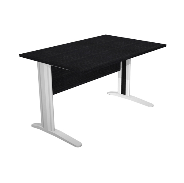 Scrivania lineare 120X80cm Nero venato frassino - EASY METAL