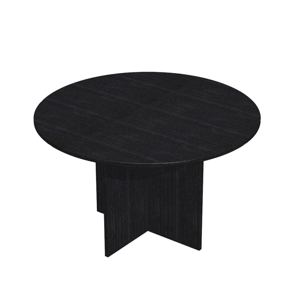 Tavolo riunioni 4 posti diam.120 x H72cm Nero venato frassino - EASY