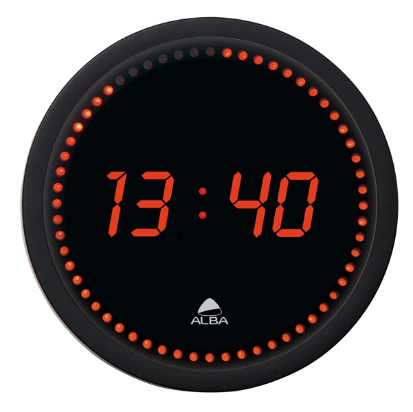 Orologio a LED da parete diam.30cm HORLED Alba