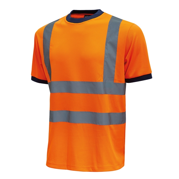 Pack 3 T-shirt alta visibilita' Tg XL arancio fluo Glitter U-Power