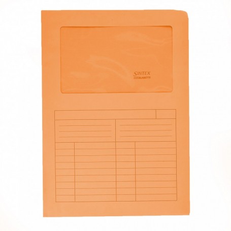 CARTELLINA con FINESTRA SINTEX Gr.115 - ARANCIO