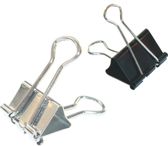 Molle Fermacarte DOUBLE CLIP 19 mm NERO