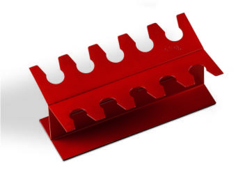 PORTATIMBRI LINEARI IN MET.10POSTI ROSSO