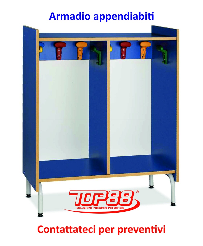 ARMADIO APPENDIABITI INFANZIA mis. 94x40x105h. vari colori