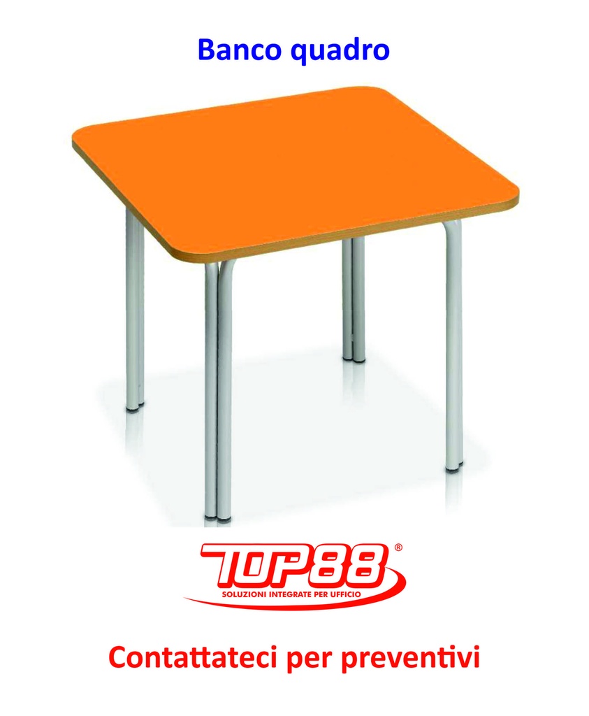 BANCO QUADRO INFANZIA dim. 80x80x52h. - vari colori