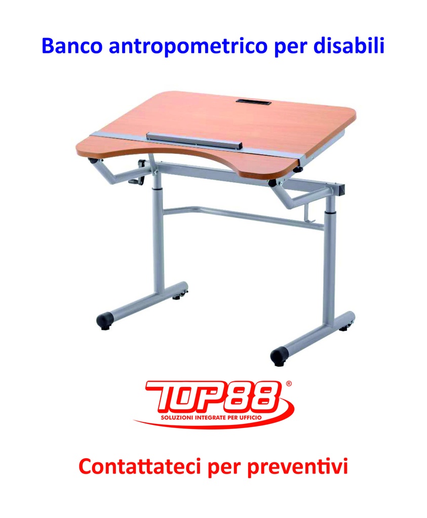 BANCO ANTROPOMETRICO PER DISABILI - DIM.90X65 H.70/92 CM