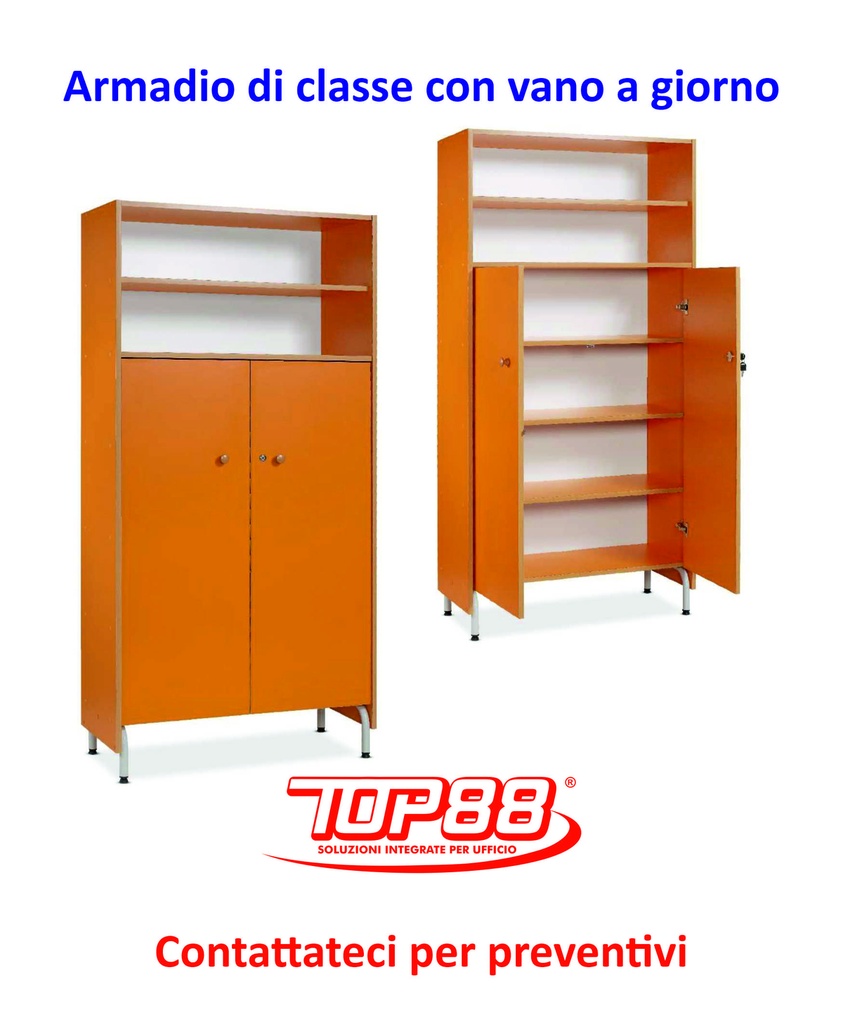 ARMADIO DI CLASSE CON VANO A GIORNO MIS. 94X40X190H. - VARI COLORI