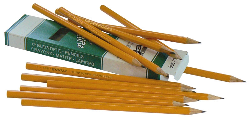 Matita Nera KOHINOOR GRADUATA N.3 Pz.12 (tratto duro e grigio) = B