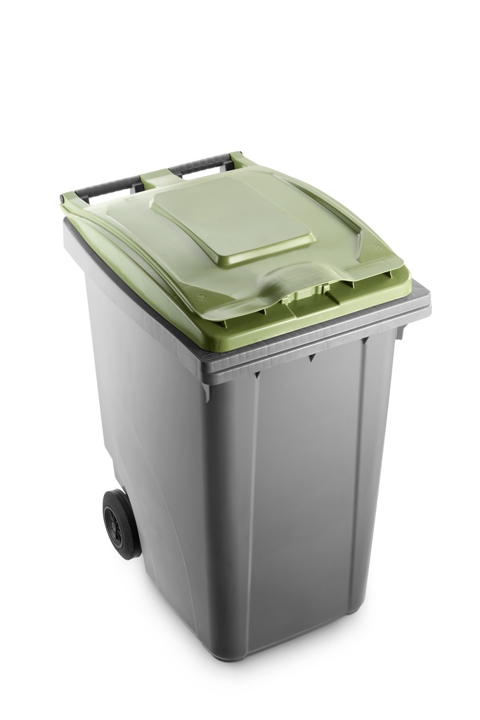 Bidone Carrellato con COPERCHIO VERDE 360 Litri