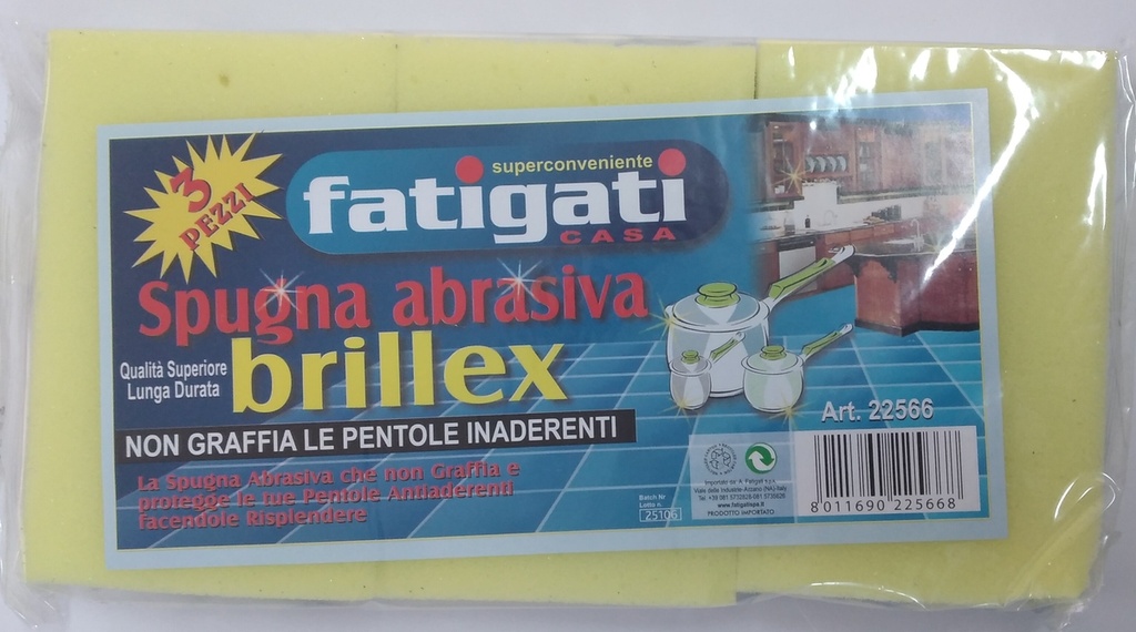 SPUGNA ABRASIVA CON RETINA - Conf. Pz.3