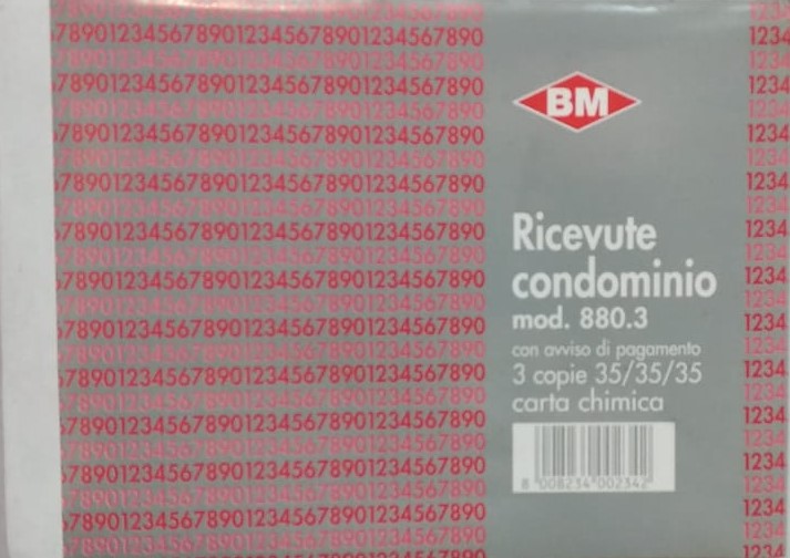 RICEVUTE CONDOMINIALI BLOCCO 50X2 COPIE AUTOCOPIANTI - PANFRA