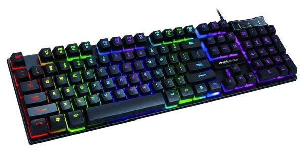 TASTIERA  GAMING MACH POWER USB 104 TASTI BLACK RGC COLOR
