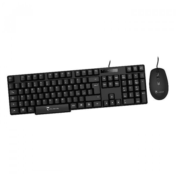 TASTIERA + MOUSE OTTICO USB - TECHMADE - 2IN1 BLACK