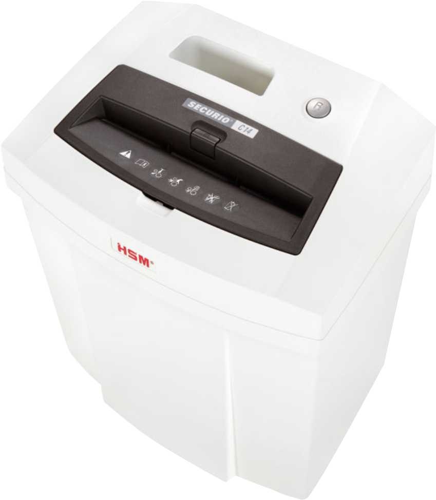 Distruggidocumenti HSM SECURIO C14 frammenti 4x25mm - luce 225mm - 5/6fg - P4 - 20 lt