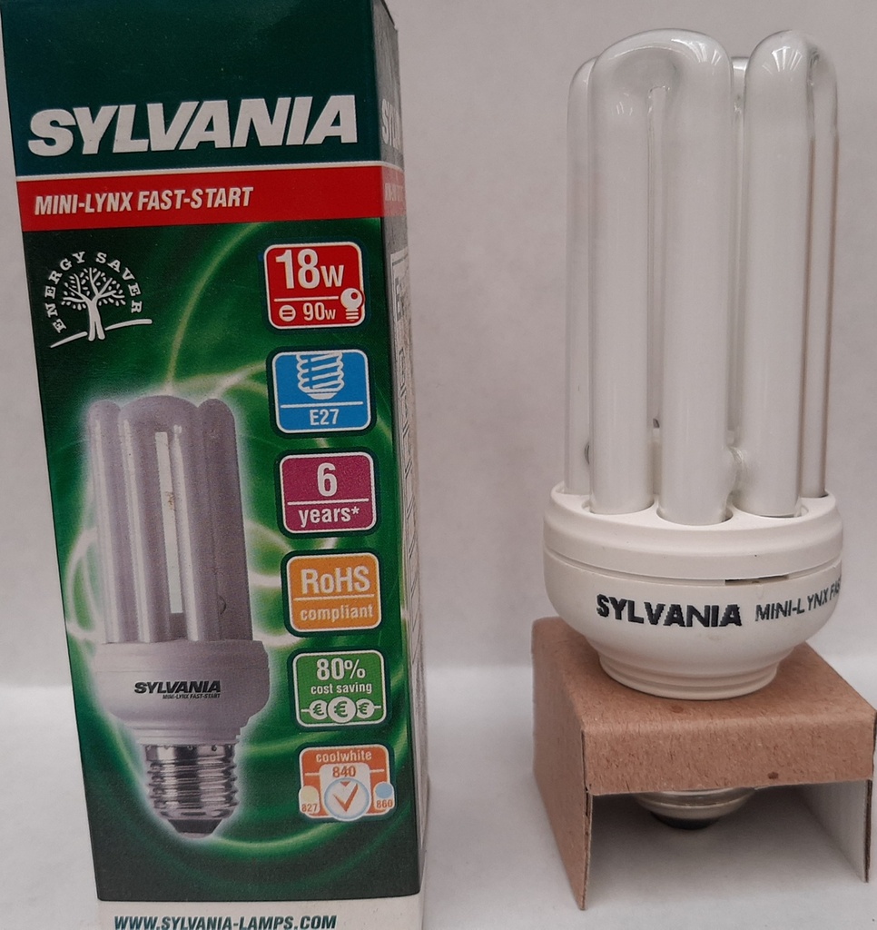 LAMPADA R.E. 18W=90W E27 GR RISP. 80% A