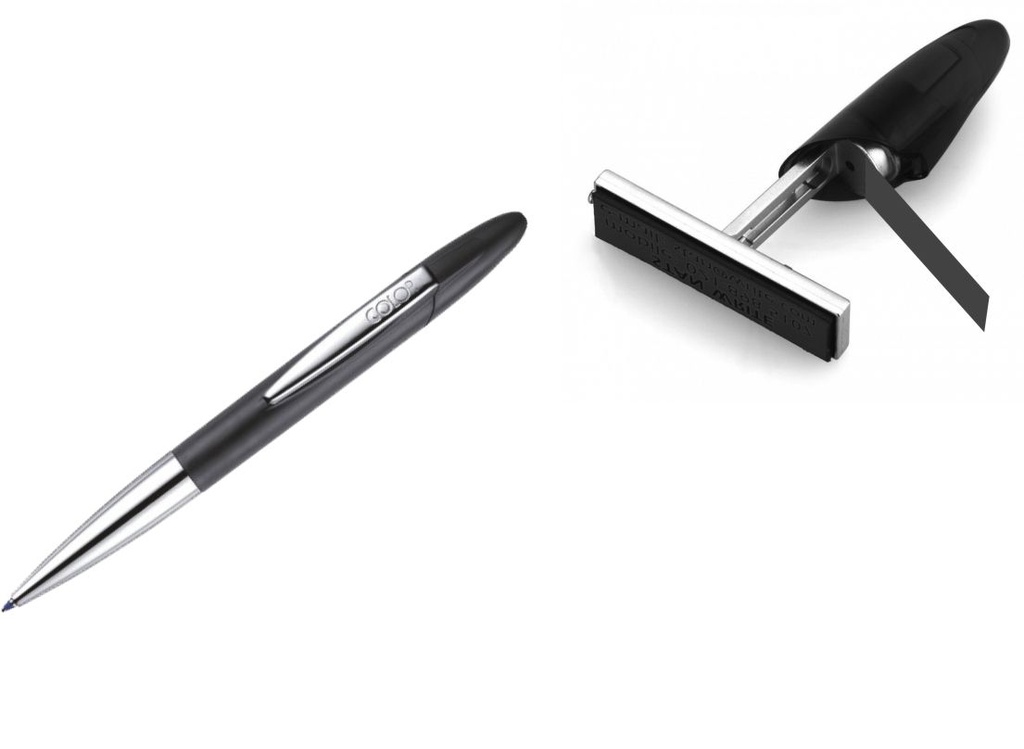 PENNA EXCLUSIVE con Timbro Autoinchiostrante personalizzato (max 2 righe brevi)