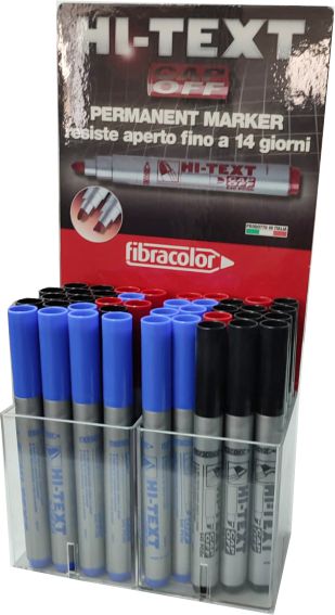 Marcatori CAP OFF HI TEXT pz.40 Permanent Assortiti Nero - Rosso - Blu