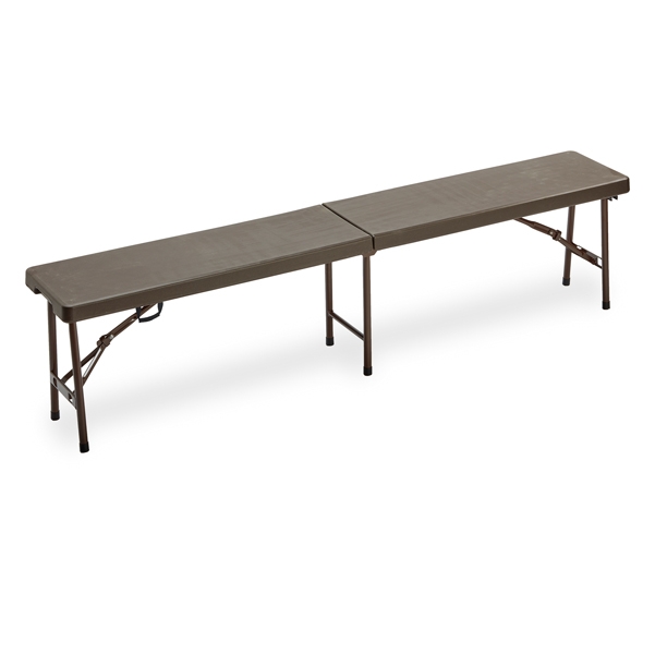 Panca pieghevole L183cm in HDPE noce Horeca