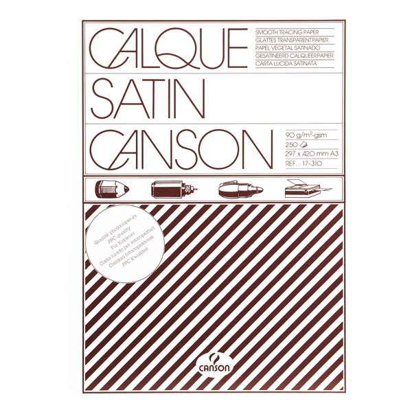 CARTA LUCIDA A3 90-95GR 250FG PER FOTOCOPIE/STAMPE LASER CANSON