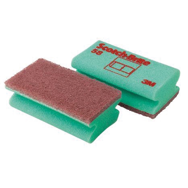 Conf 10 spugne accoppiate verde Scotch-Brite(R) 58