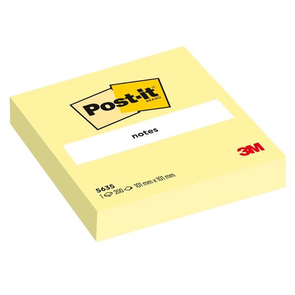 BLOCCO 200fg Post-it(R) Giallo Canary™ 100x100mm 5635