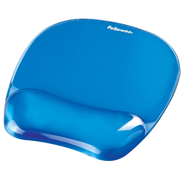 MOUSE PAD CON POGGIAPOLSI IN GEL TRASPARENTE BLU