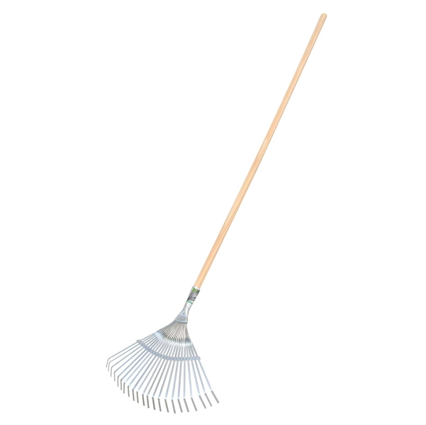 Scopa per erba e foglie 22 denti - manico cm 120