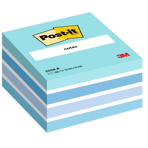 BLOCCO CUBO 450foglietti Post-it(R) 76x76mm 2028-B PASTELLO BLU