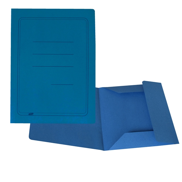Cartelline 3 Lembi AZZURRO pz.50 con stampa 200gr.