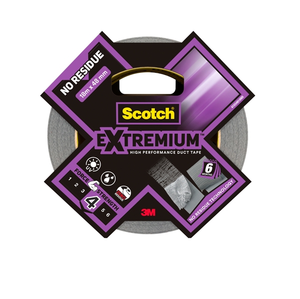 Nastro adesivo EXTRA resistente NOresidui 48mmx18m nero Scotch(R)